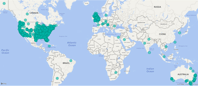 Example insight showing location of users without requesting their location directly